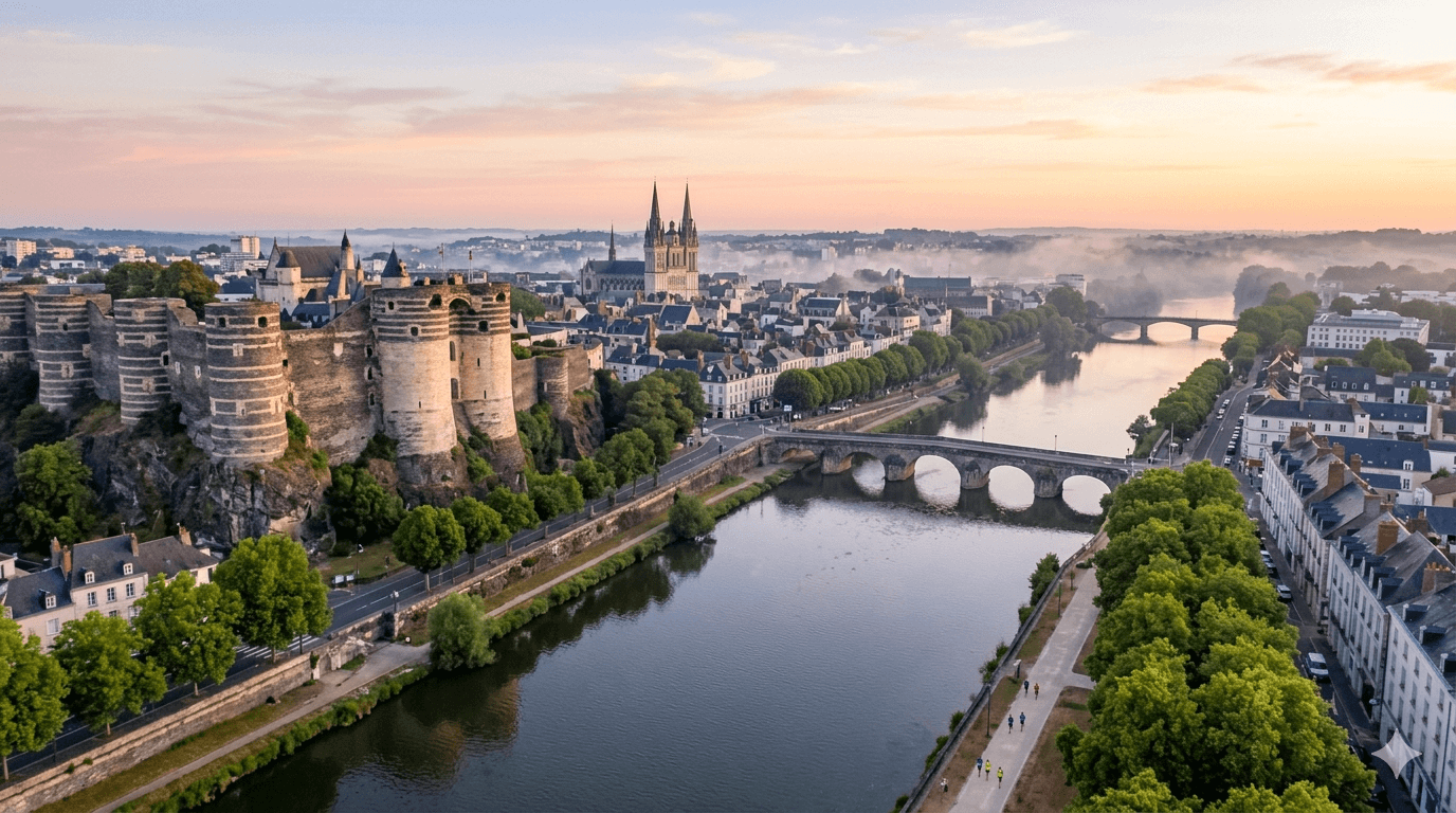 Vue aérienne d'Angers
